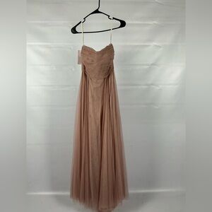 Jenny Yoo Strapless Dress in Blush